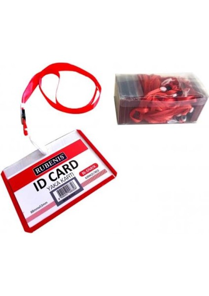 Yaka Kartı Ipli Kırmızı DL-5749