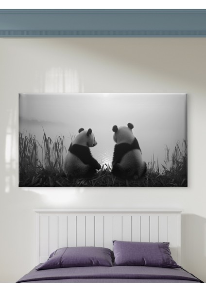 Pandalar Baskı Kanvas Tablo