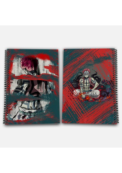 Demon Slayer Akaza Çizgisiz A4 Okul Defteri 72 Yaprak Model 2