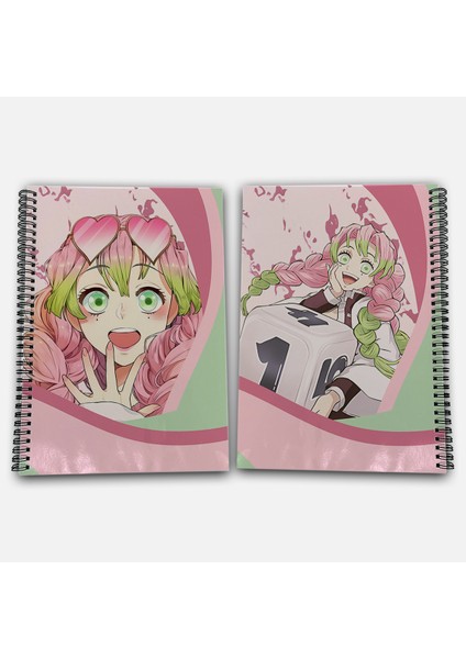Demon Slayer Mitsuri Çizgisiz A4 Okul Defteri 72 Yaprak Model 3