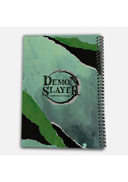 Demon Slayer Sanemi Çizgili A4 Okul Defteri 72 Yaprak Model 1 modelleri