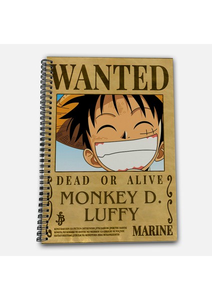 One Piece Luffy Çizgili A4 Okul Defteri 72 Yaprak Model 1 - Hasır Şapka Serisi fiyatları