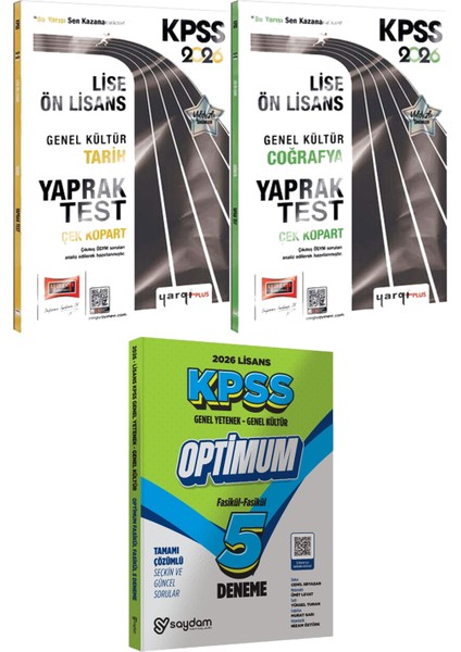 2026 Kpss Lise Ön Lisans Tarih Coğrafya Çek Kopart Yaprak Test - Lisans Optimum 5 Deneme