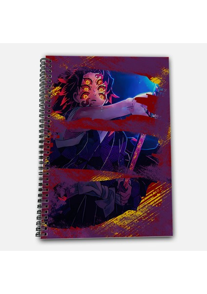 Demon Slayer Kokushibo Çizgili A4 Okul Defteri 72 Yaprak Model 2 fiyatları