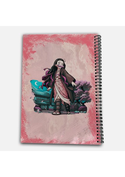 Demon Slayer Nezuko Çizgisiz A4 Okul Defteri 72 Yaprak Model 2 modelleri