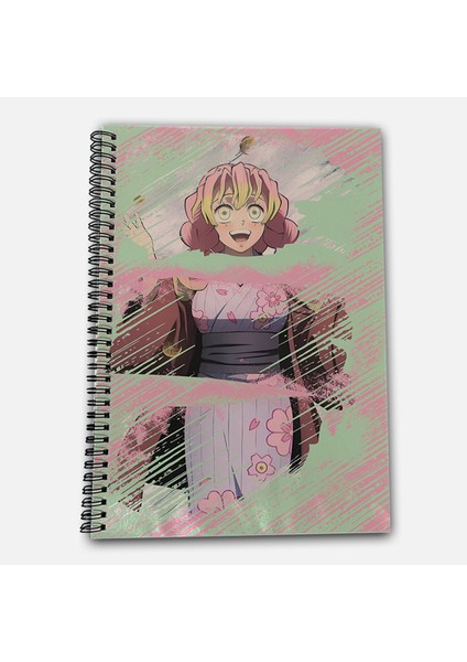 Demon Slayer Mitsuri Çizgili A4 Okul Defteri 72 Yaprak Model 2 fiyatları