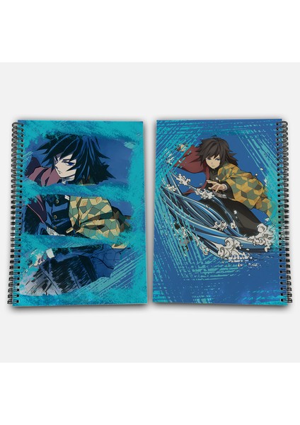 Demon Slayer Giyu Kareli A4 Okul Defteri 72 Yaprak Model 2