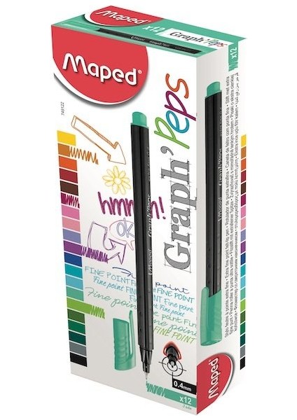 Fineliner Graph Peps 0.4 mm Zümrüt Yeşili 12 Li 74912202