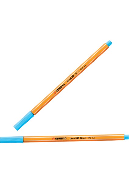 Keçe Uçlu Ince Kalem 88 Point 0.4 mm Fosforlu Mavi 88/031