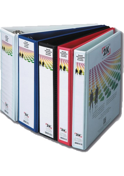 Sunum Klasörü Cepli 4 Halkalı 90 mm Beyaz 09-4d-B