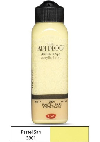Akrilik Boya Pastel 140 ml Pastel Sarı 3801