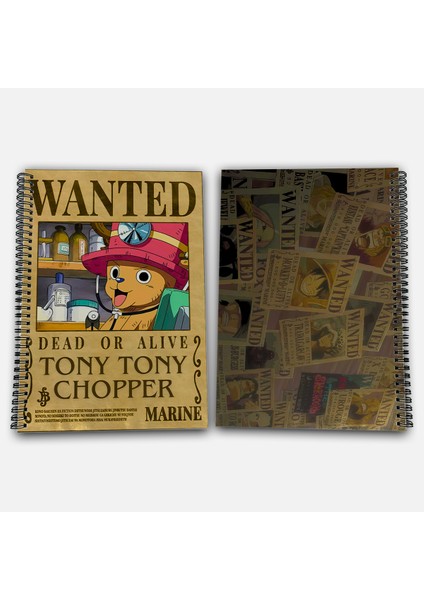 One Piece Chopper Kareli A4 Okul Defteri 72 Yaprak Model 1 - Hasır Şapka Serisi
