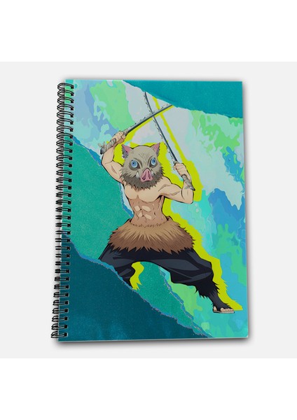 Demon Slayer Inosuke Çizgili A4 Okul Defteri 72 Yaprak Model 1 fiyatları