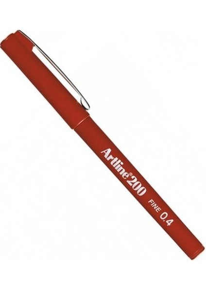 Fineliner 0.4 mm Koyu Koyu Kırmızı EK-200N