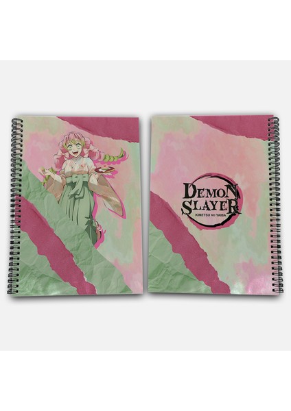 Demon Slayer Mitsuri Çizgisiz A4 Okul Defteri 72 Yaprak Model 1
