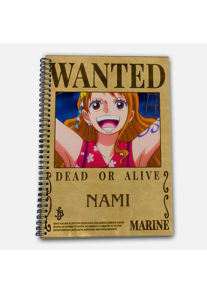 One Piece Nami Çizgisiz A4 Okul Defteri 72 Yaprak Model 1 - Hasır Şapka Serisi fiyatları