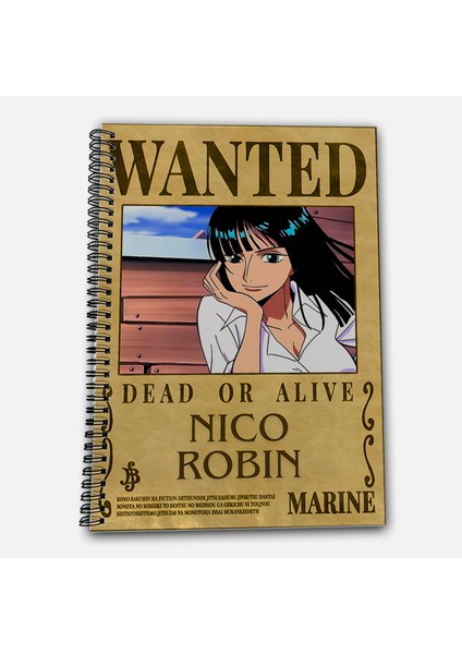 One Piece Robin Kareli A4 Okul Defteri 72 Yaprak Model 1 - Hasır Şapka Serisi fiyatları