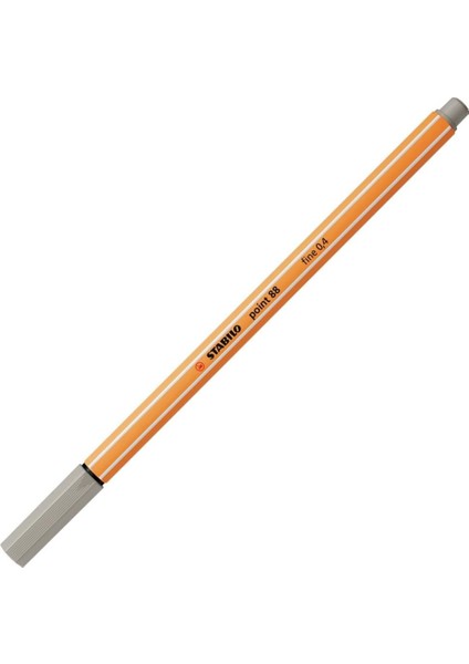 Keçe Uçlu Ince Kalem 88 Point 0.4 mm Sıcak Gri 88/93