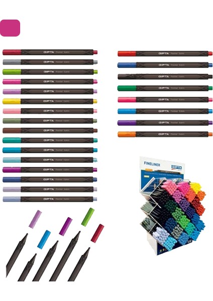 Fineliner 0.4 mm Üçgen Pembe K600026