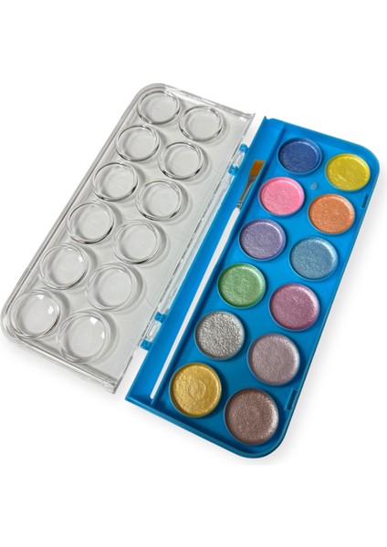 Keyroad Metalik Sulu Boya Seti, 12 Renk, Büyük Boy