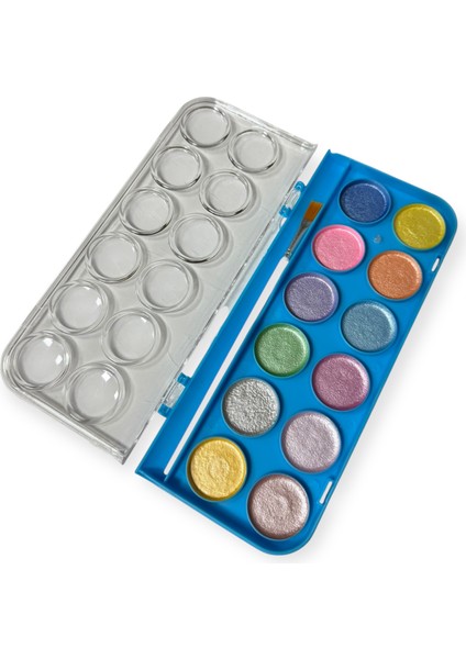 Keyroad Metalik Sulu Boya Seti, 12 Renk, Büyük Boy