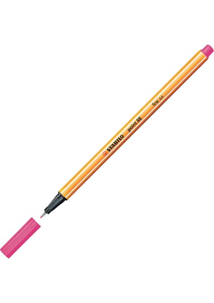 Keçe Uçlu Ince Kalem 88 Point 0.4 mm Fosforlu Pembe 88/056