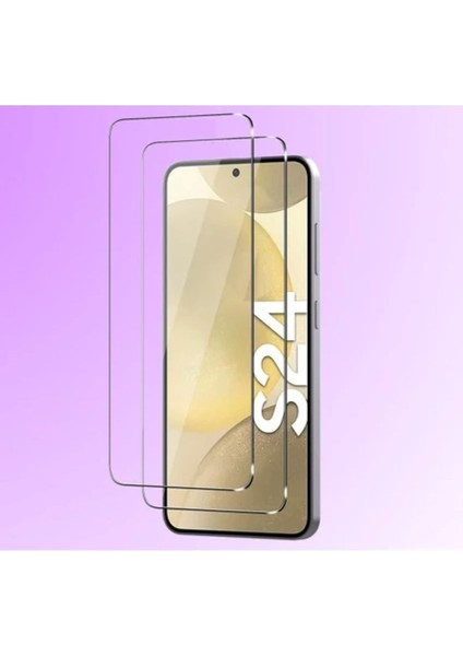 Samsung Galaxy S24 Uyumlu Ekran Koruma Şeffaf Kısa Tamperli Cam Ekran Koruyucu