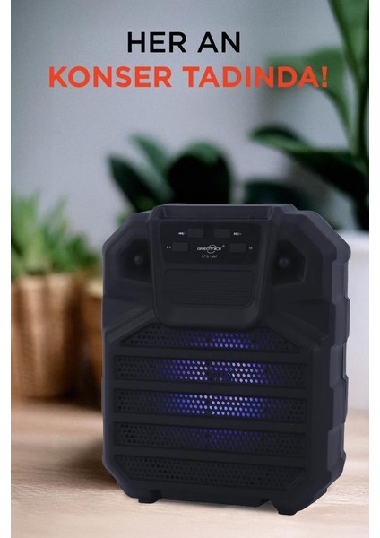 GTS-1397 Siyah 6,5 Inc Rgb Ledli Taşınabilir Bluetooth Hoparlör Parti Speaker modelleri