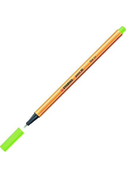 Keçe Uçlu Ince Kalem 88 Point 0.4 mm Fosforlu Yeşil 88/033