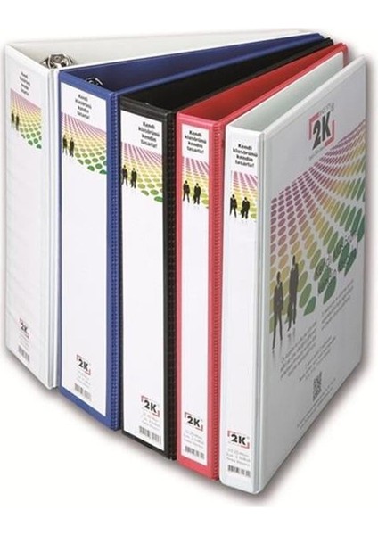 Sunum Klasörü Cepli 4 Halkalı 70 mm Kırmızı 07-4d-K