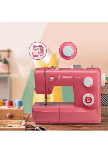 Simple 3223R Kırmızı Dikiş Makinesi modelleri