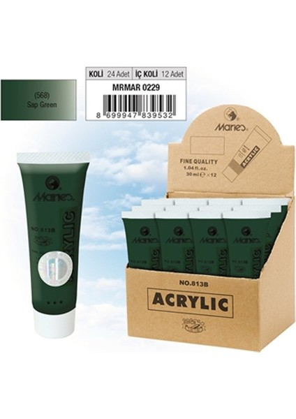 Akrilik Boya 30 ml Sap Yeşil 568 813B