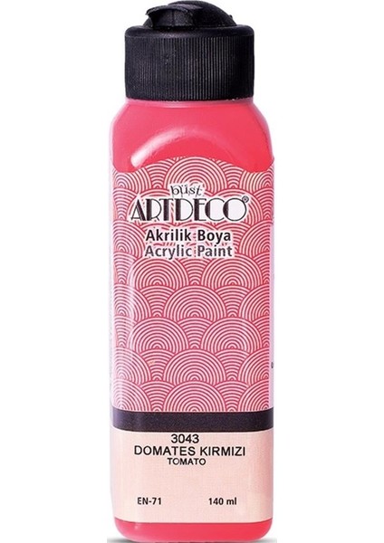 Akrilik Boya 140 ml Domates Kırmızı 070R-3043