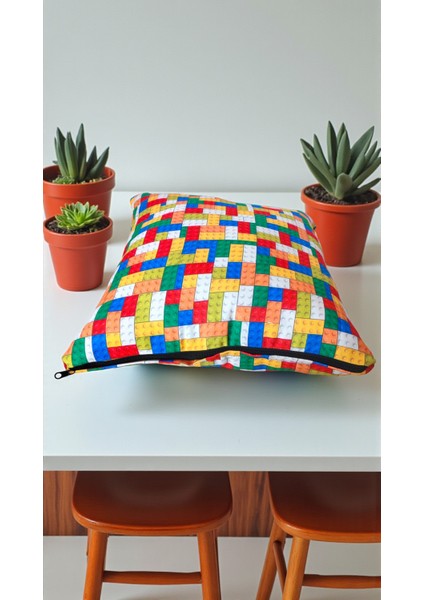 45X45 LEGO Kırlent ( Içi Dolu) Salon Minderi, Minder, Çocuk Odası Minderi, Koltuk Minderi, Yastık indirimleri