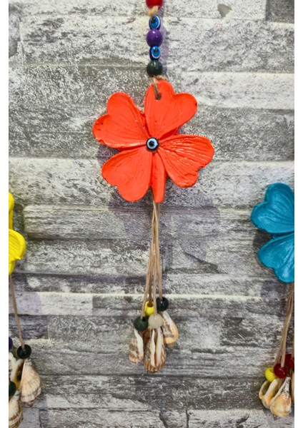 Urceus Kabuklu Dekoratif 4 Yapraklı Yonca Duvar Süsü 3 Adet modelleri