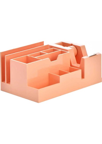 Masa Seti Kalemlik Bant Makinalı Plastik Pastel Turuncu Klm 301