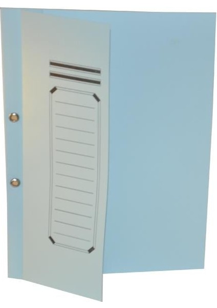 Yarım Kapak Dosya Karton Mavi