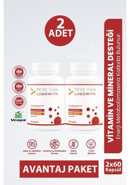 Asfstore More Than Lugowith 60 Kapsül 2 Adet