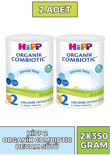 Asfstore Hipp 2 Organik Combiotik Devam Sütü 350 gr 2 Adet