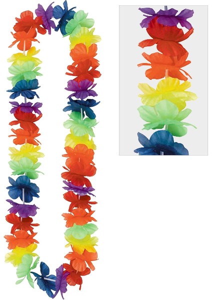 Hawaii Çiçekli Boyun Kolyesi - Renkli Tropikal Parti Leisi modelleri