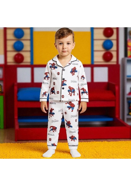 Erkek Çocuk Karakter Baskılı %100 Pamuklu Renkli Pijama Takımı