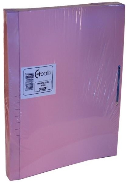 Tam Kapak Dosya Karton Pembe