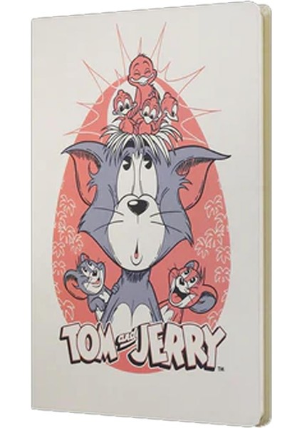 Sert Kapak Butik Defter Tom And Jerry Krem 80 Yp 15X21 DFT-388111
