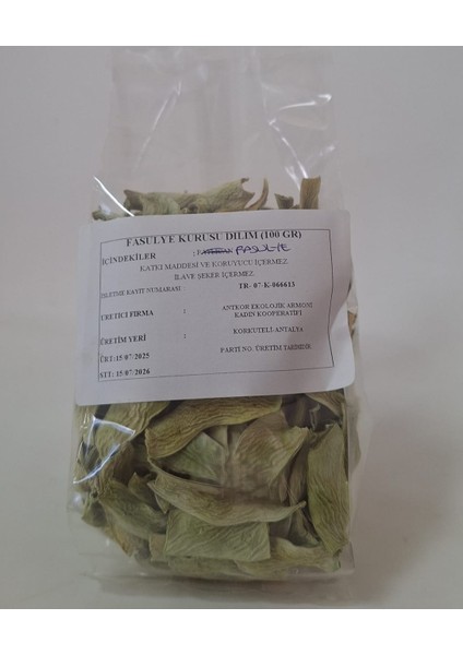 Taze Fasulye Kurusu 100 gr fiyatları