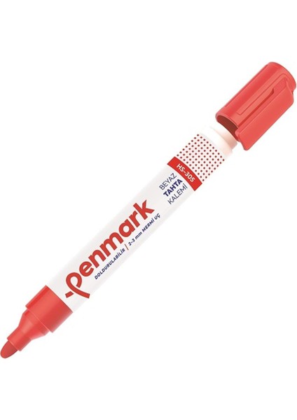 Tahta Kalemi Yuvarlak Uçlu Kırmızı HS-305