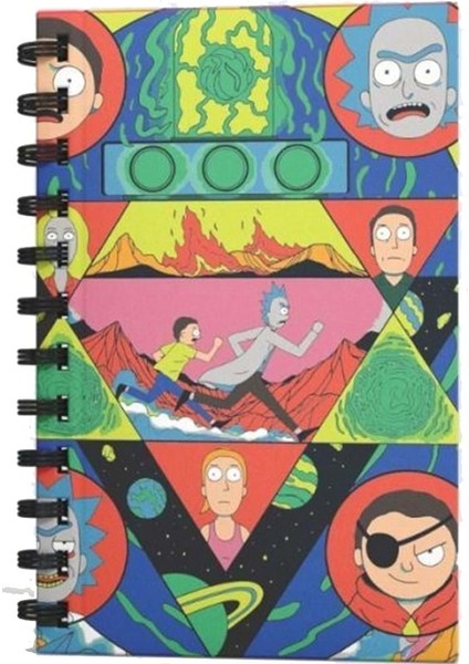 Spiralli Defter Rick And Morty Kırmızı 80 Yp 17X24 DFT-388517