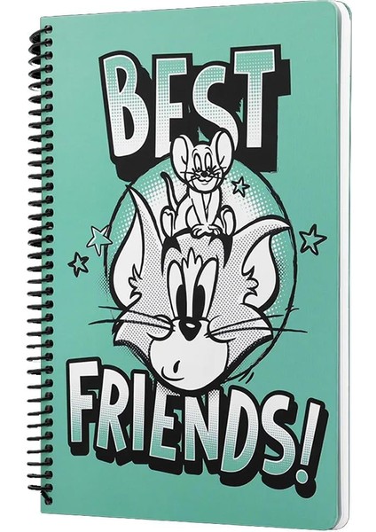 Spiralli Defter Tom And Jerry Best Friends Yeşil 80 Yp 17X24 DFT-388593