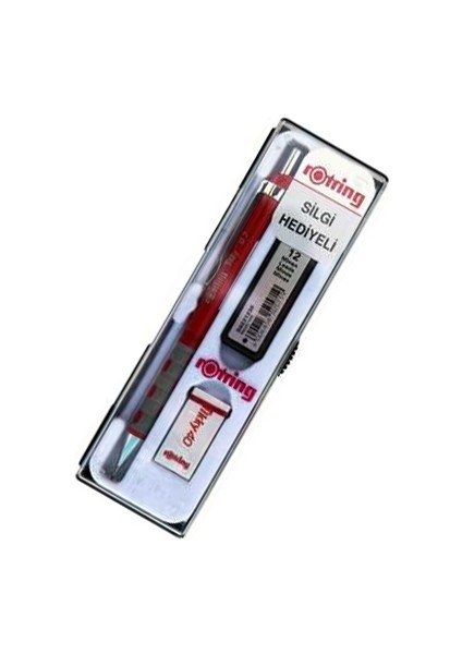 Okul Seti Versatil+Min Silgi Hediyeli 0.7 mm Kırmızı RO-KK07-07K