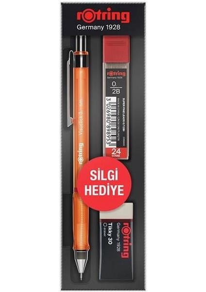 Okul Seti Visuclick+Min Silgi 0.5 mm Turuncu RO-VK05-TURUNCU