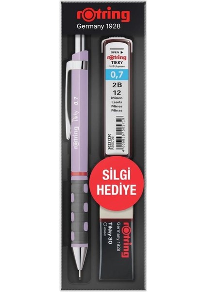 Okul Seti Tıkky Min Silgi 3 Lü 0.7 mm Lila RO-KK07-07-LILA